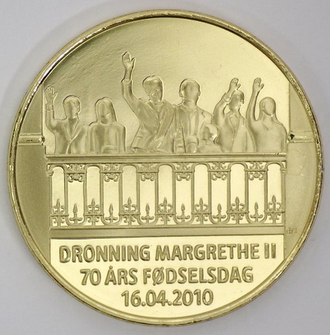 Margrethe års medalje af forgyldt metal | ebuy.dk